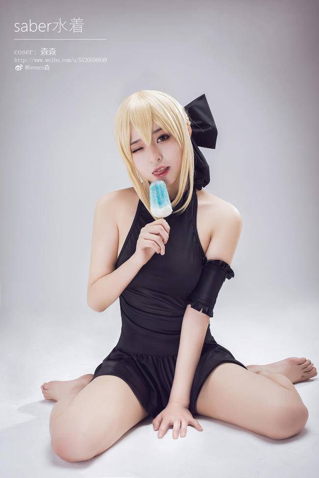 Cosplay福利/saber 水着