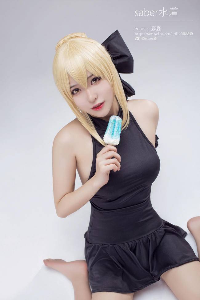 Cosplay福利/saber 水着