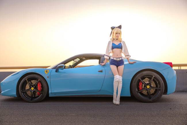 Cosplay福利/二次元车模写真，性感赛车女郎