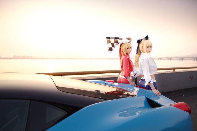 Cosplay福利/二次元车模写真，性感赛车女郎