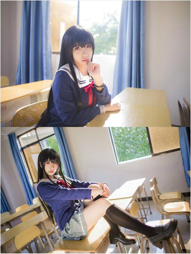 Cosplay福利/黑丝绝对领域制服少女 名濑美月COSPLAY
