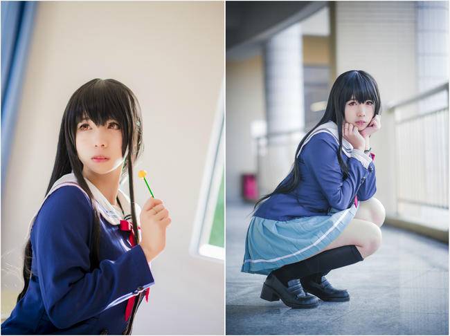 Cosplay福利/黑丝绝对领域制服少女 名濑美月COSPLAY