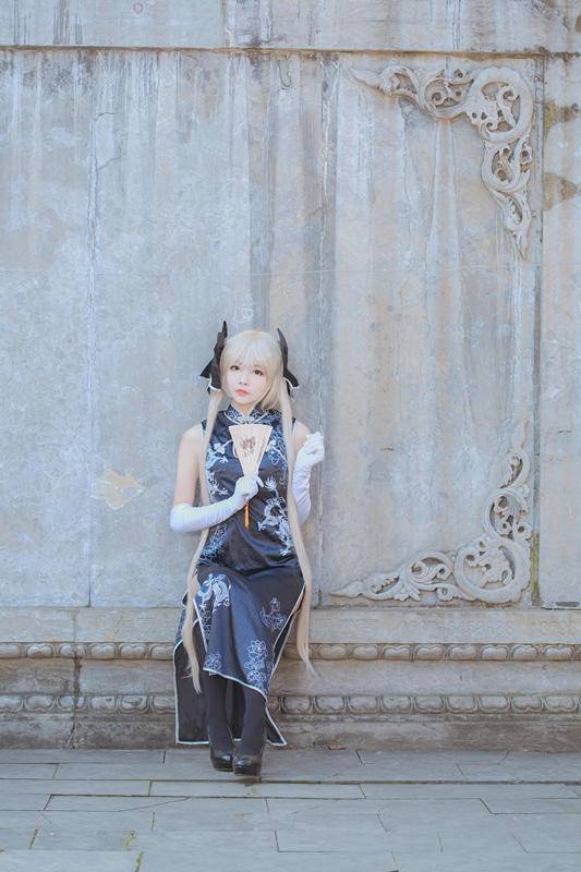 Cosplay福利/黑丝绝对领域旗袍少女 缘之空春日野穹COSPLAY