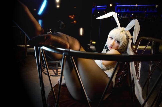 Cosplay福利/性感黑丝兔女郎 缘之空春日野穹COSPLAY