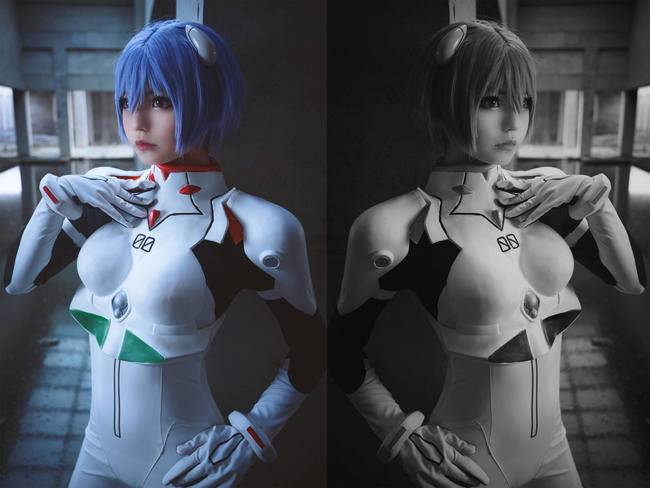 Cosplay福利/新世纪福音战士绫波丽，白色乳胶衣COSPLAY