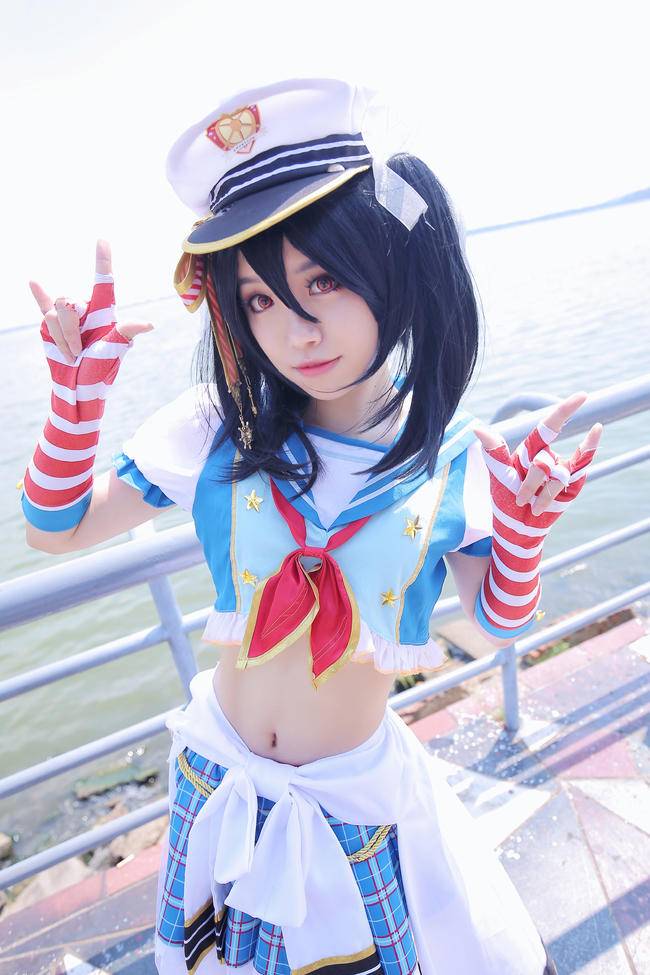 Cosplay福利/lovelive矢泽妮可COSPLAY，海边