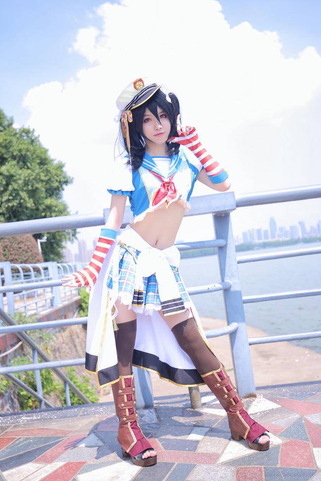 Cosplay福利/lovelive矢泽妮可COSPLAY，海边