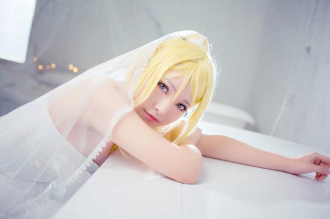 Cosplay福利/绚濑绘里同人芭蕾白丝cosplay