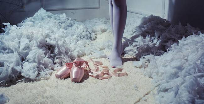 Cosplay福利/绚濑绘里同人芭蕾白丝cosplay