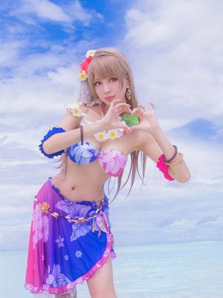 Cosplay福利/甜美萌妹COS南小鸟夏威夷觉醒