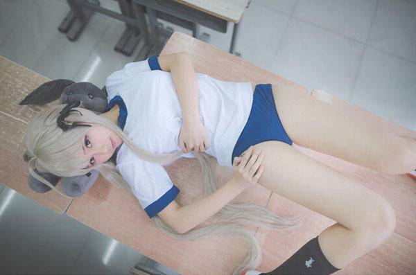 Cosplay福利/春日野穹-体操服cosplay