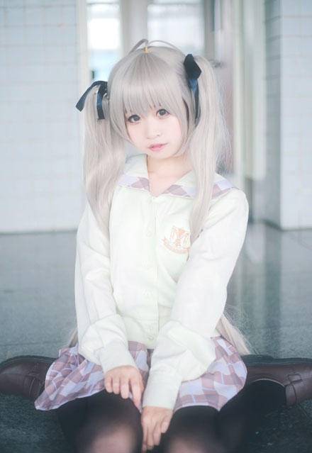 Cosplay福利/萝莉控福利-《缘之空》穹妹校服cosplay