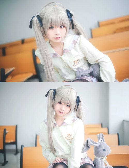 Cosplay福利/萝莉控福利-《缘之空》穹妹校服cosplay