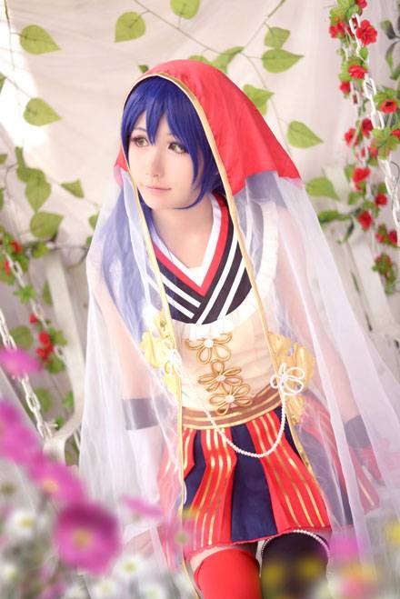 Cosplay福利/园田海未童话觉醒仙鹤报恩cosplay