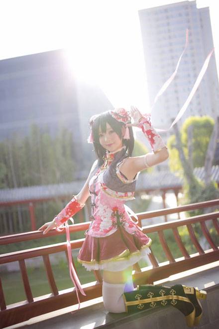 Cosplay福利/清纯萌妹矢泽妮可旗袍觉醒cosplay