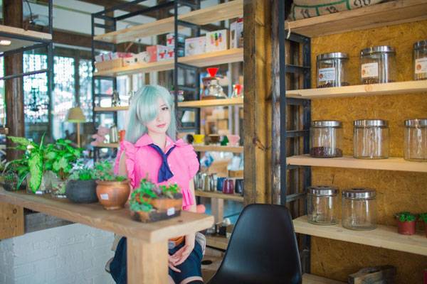 Cosplay福利/甜美萌妹《七原罪》伊丽莎白COS