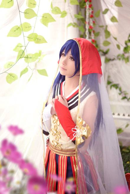 Cosplay福利/园田海未童话觉醒仙鹤报恩COS