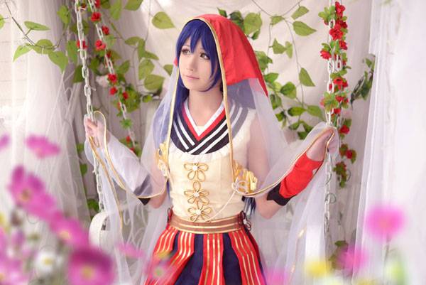 Cosplay福利/园田海未童话觉醒仙鹤报恩COS