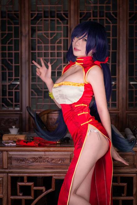 Cosplay福利/东条希同人旗袍萌妹爆乳COS