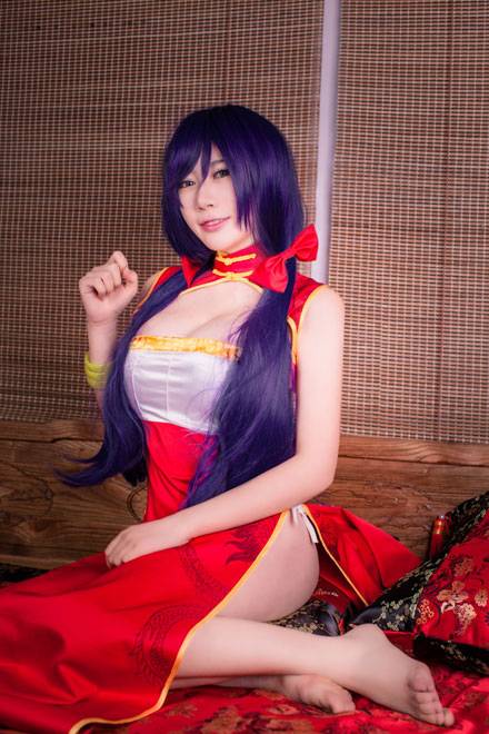 Cosplay福利/东条希同人旗袍萌妹爆乳COS