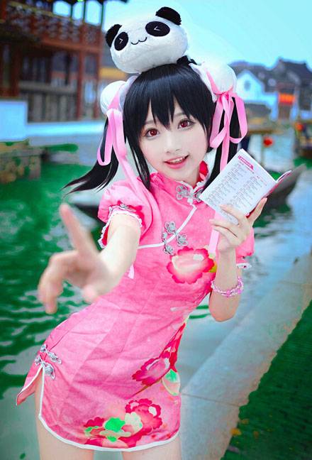 Cosplay福利/东条希同人旗袍萌妹爆乳COS