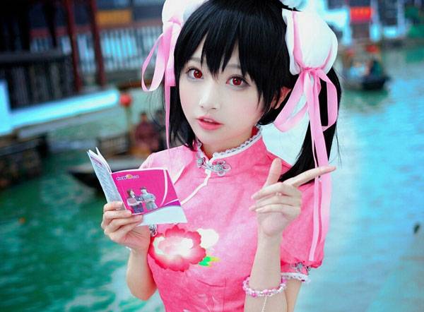 Cosplay福利/东条希同人旗袍萌妹爆乳COS