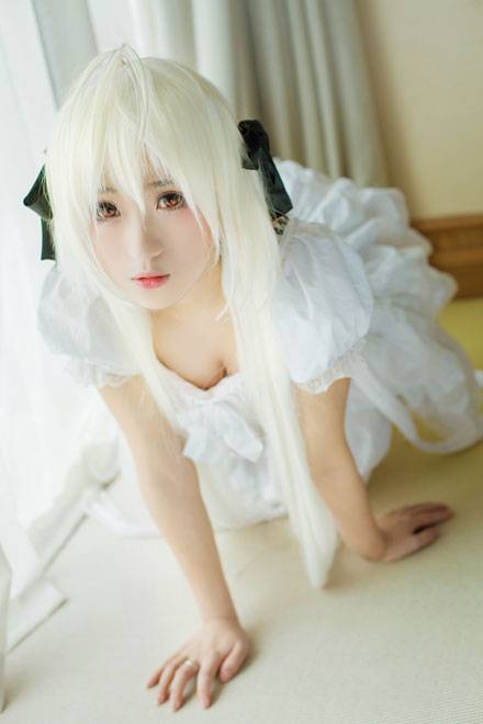 Cosplay福利/春日野穹内衣白丝福利COS