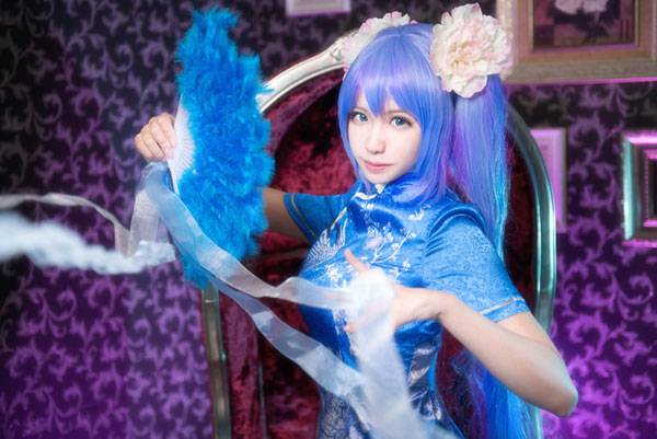 Cosplay福利/《VOCALOID》MIKU白丝旗袍COS