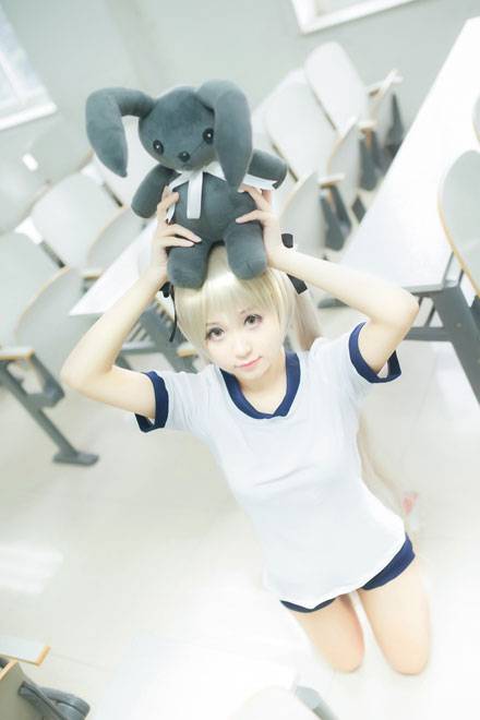Cosplay福利/清纯萌妹春日野穹体操服COS