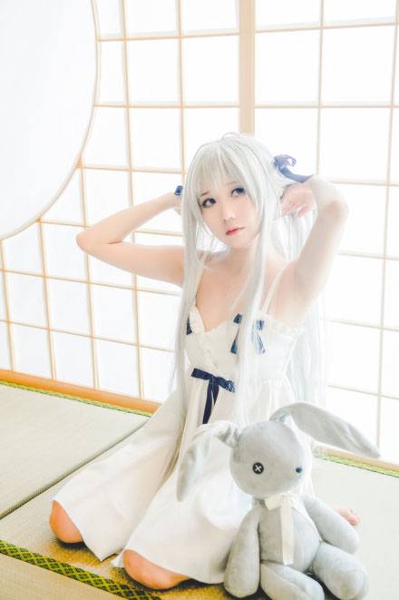 Cosplay福利/《缘之空》春日野穹睡裙COS