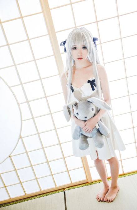 Cosplay福利/《缘之空》春日野穹睡裙COS