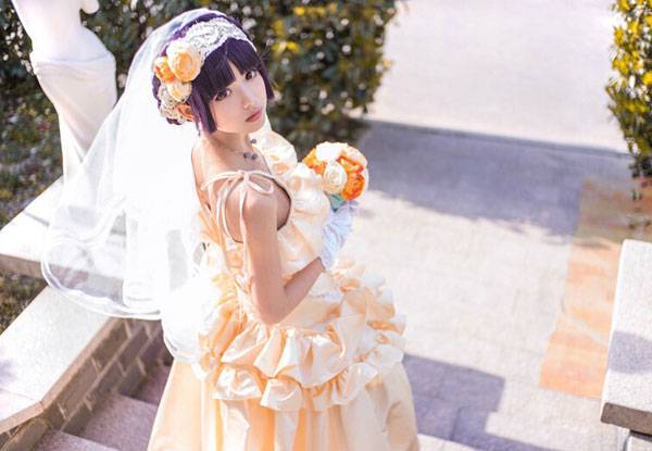 Cosplay福利/萝莉少女猫梓五更琉璃婚纱COS