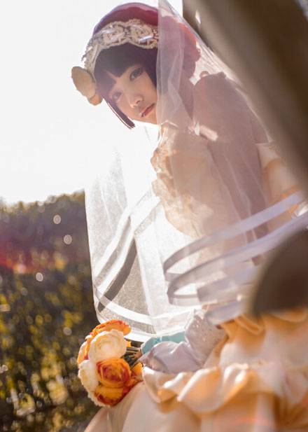 Cosplay福利/萝莉少女猫梓五更琉璃婚纱COS