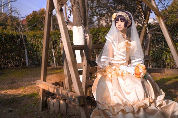 Cosplay福利/萝莉少女猫梓五更琉璃婚纱COS