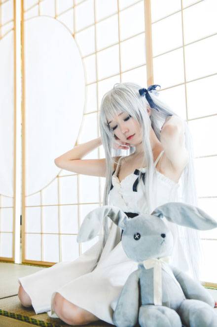 Cosplay福利/《缘之空》春日野穹睡裙COS