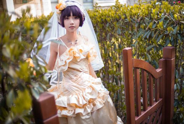 Cosplay福利/萝莉少女猫梓五更琉璃婚纱COS