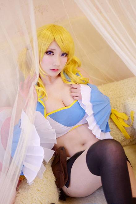 Cosplay福利/清纯萌妹亚丝娜睡衣COS