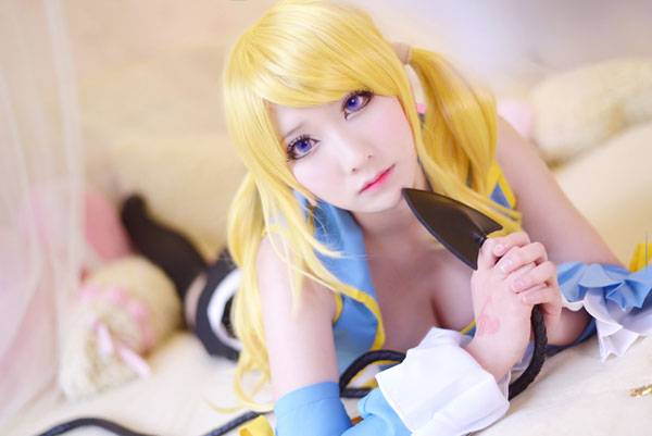 Cosplay福利/清纯萌妹亚丝娜睡衣COS