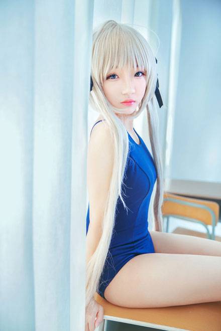 Cosplay福利/贫乳萝莉《缘之空》穹妹死库水COS