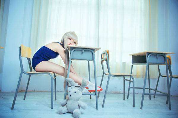 Cosplay福利/贫乳萝莉《缘之空》穹妹死库水COS