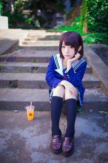 Cosplay福利/清纯萌妹加藤惠制服COS