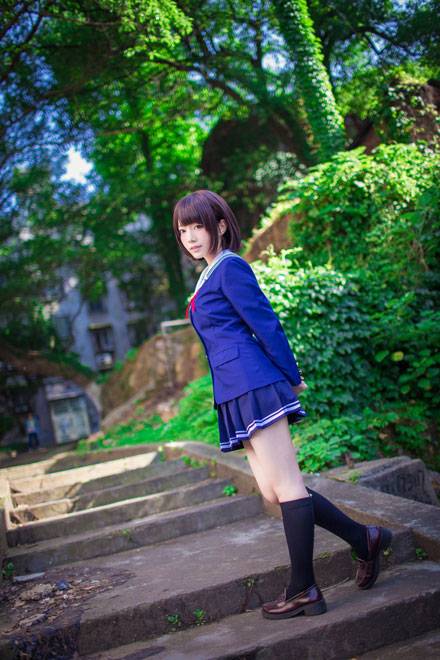Cosplay福利/清纯萌妹加藤惠制服COS