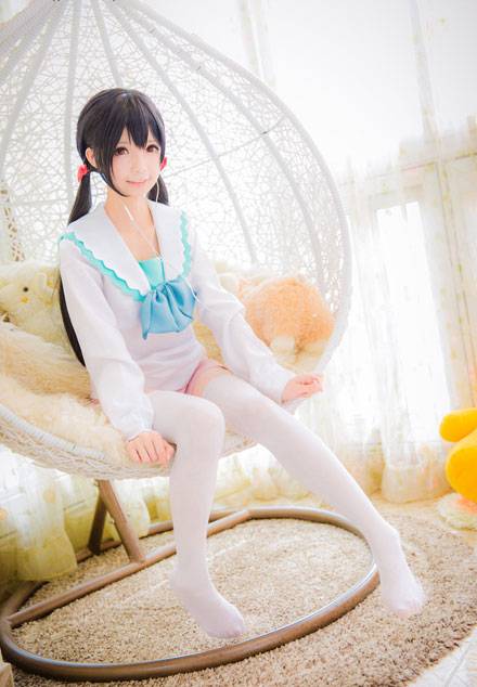 Cosplay福利/白丝萝莉矢泽妮可日常水手服COS