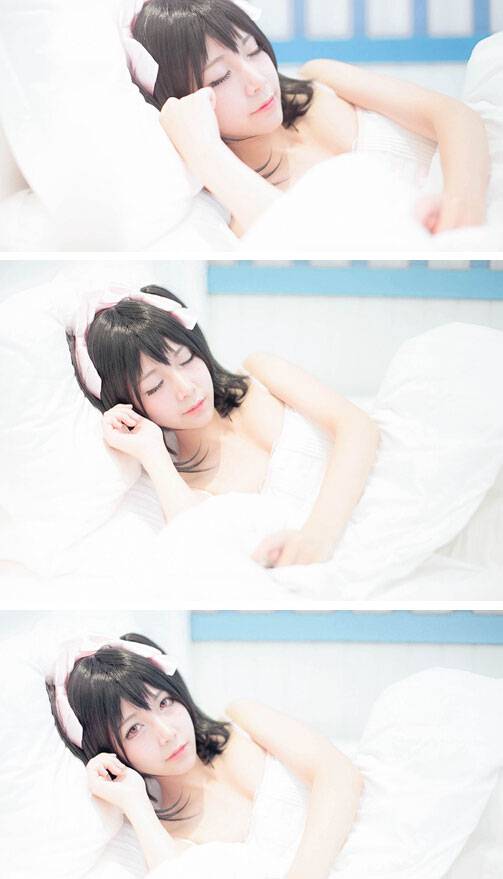 Cosplay福利/清纯萌妹矢泽妮可同人内衣COS