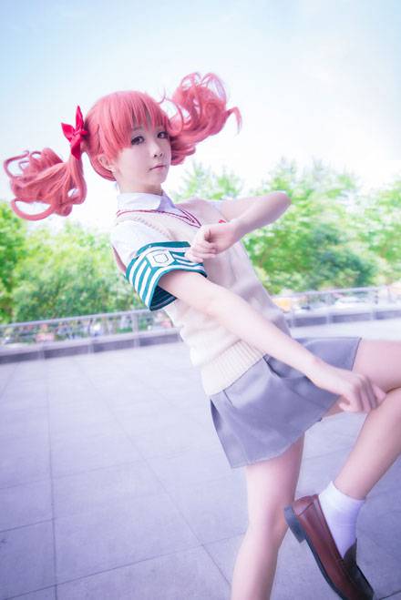 Cosplay福利/双马尾少女白井黑子神还原COS