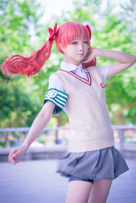 Cosplay福利/双马尾少女白井黑子神还原COS