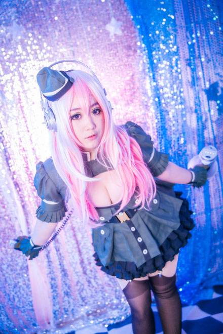 Cosplay福利/广州漫展萌妹索尼子精美COS