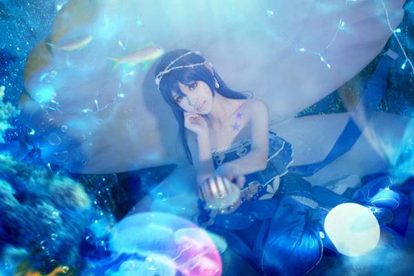 Cosplay福利/园田海未人鱼觉醒精美COS