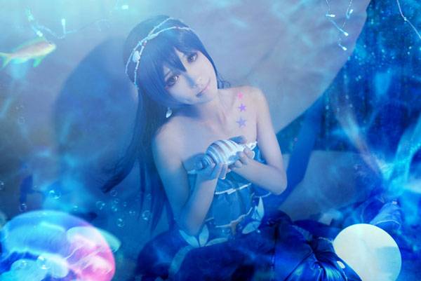 Cosplay福利/园田海未人鱼觉醒精美COS