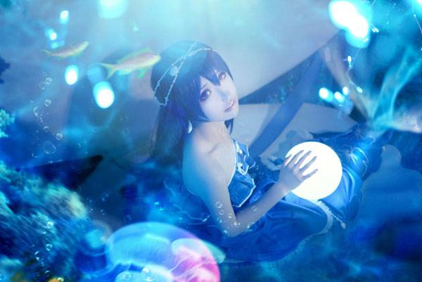 Cosplay福利/园田海未人鱼觉醒精美COS